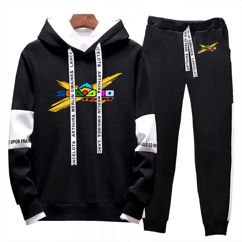 Spring and Autumn 2023 Sea Doo Seadoo Moto Logo printed sportswear long sleeve tricolor hooded hooded hooded hoodie+sweatpants c