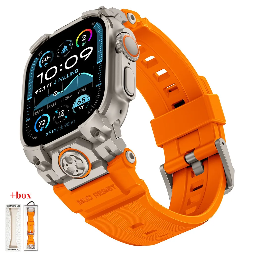 Luxury Titanium Silicone Sports Strap for Apple Watch - Premium Bracelet Accessories