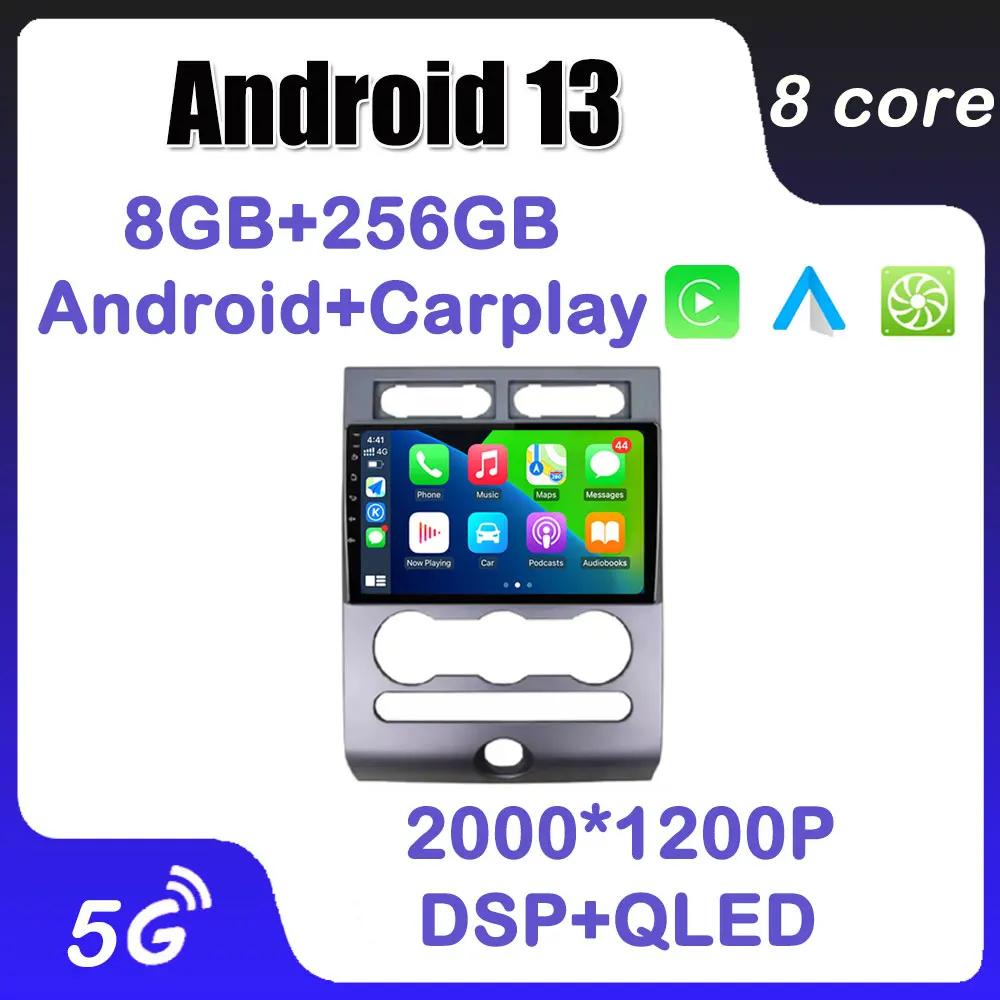

Сенсорный экран Android 13 для Ford разгрузка 2012 навигация GPS авто Беспроводная Автомагнитола для Carplay мультимедийный видеоплеер 5G WiFi