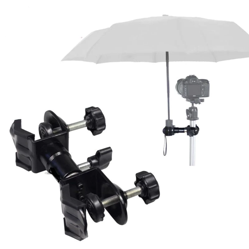 Double Headed U-clamp Camera Tripod Umbrella Fixing Clip Mount Stand Waterproof camera mount clamp