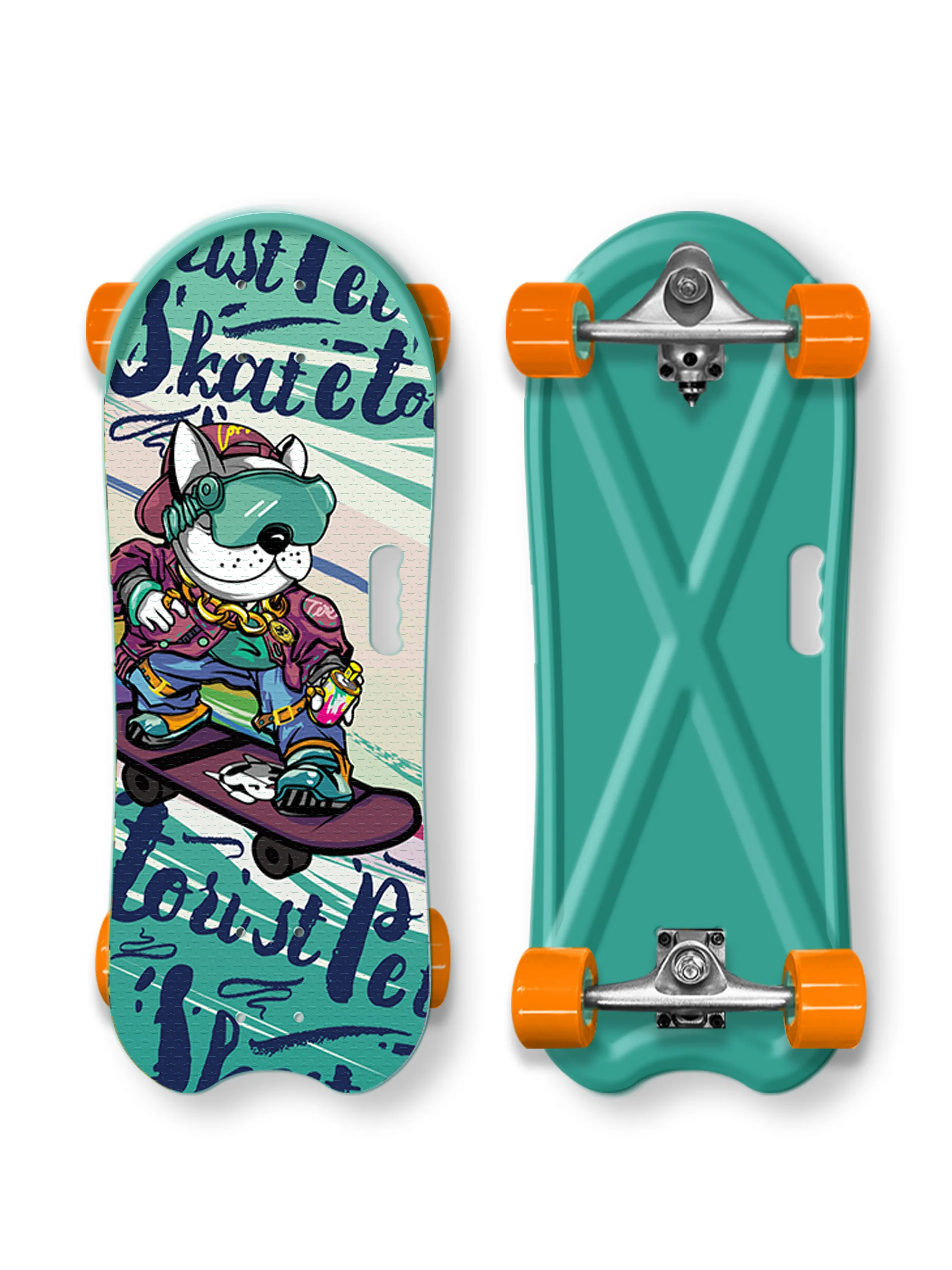 Torist Pet Skateboard Profional Adjustable Land Surfing Board for Engli Bulldog Corgi Dogs Pet Toy Dog Toys