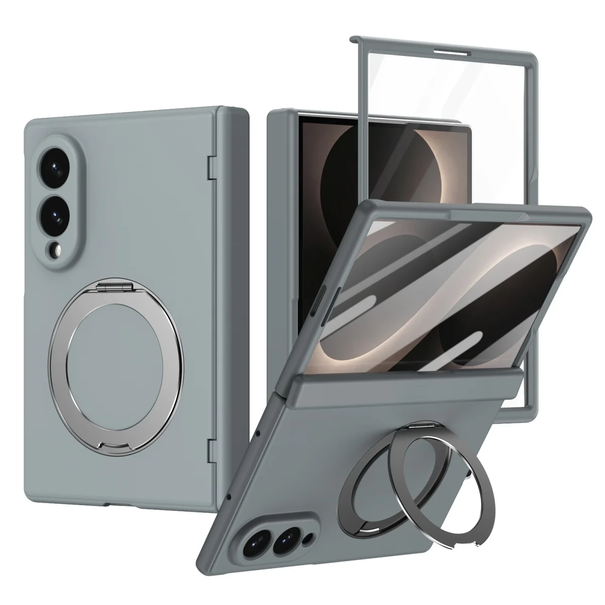 Magnetic Hinge Protection Phone Case with 360° Rotation Stand