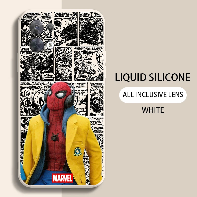 Marvel Spider Man Cartoon For OPPO Find X6 X5 X3 Pro Lite Neo OPPO Reno 9 8 7 Pro Lite 8T 8Z 7Z 5G Phone Case Soft Coque Funda