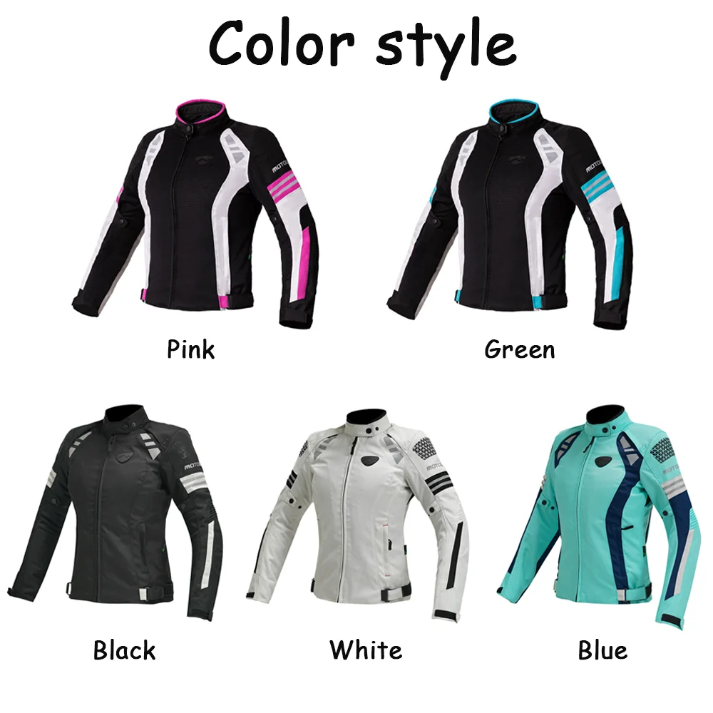 Motorcycle Jacket motorcycle jacket motorcycle armor motorcycle clothing Women Four Seasons Motorcycle Racing Jacket CE Certification Protection Riding Clothing Removable Lining