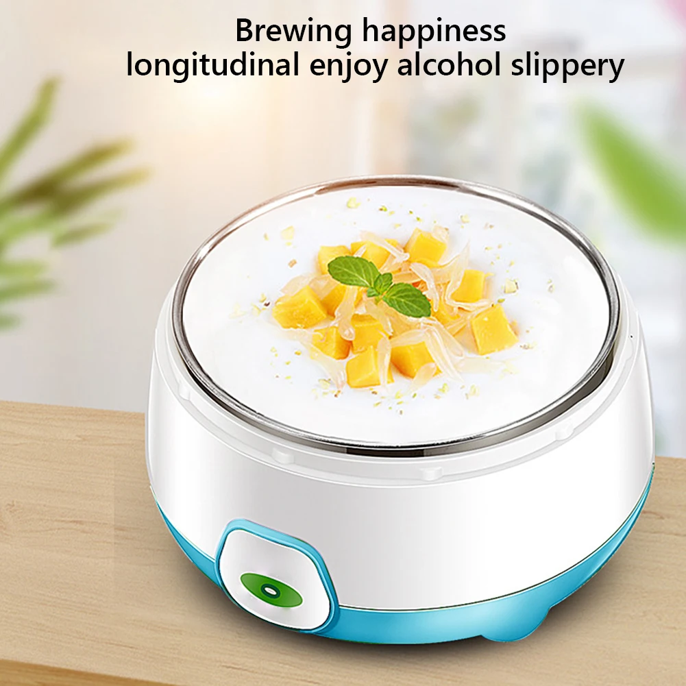 1L Automatic Yogurt Machine Multifunctional Household Rice Wine Maker Stainless Steel Natto Fermenting Machine for DIY Yogurt