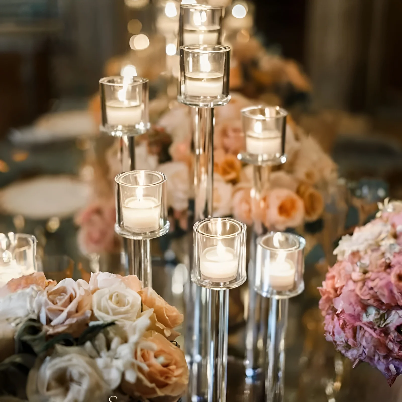 Juegode3candelabrosdecristalelegantessoportedevstagolargo