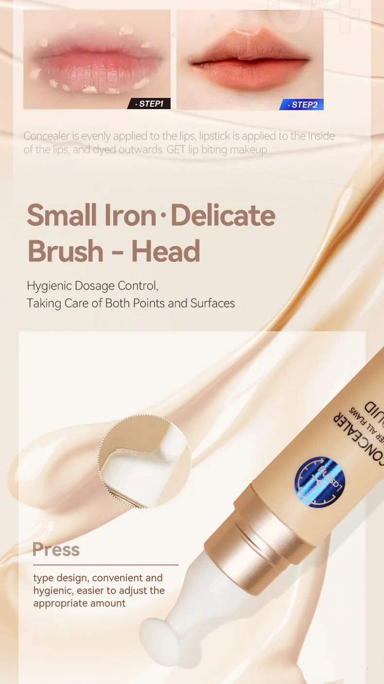 Description Picture 6 of itemGICYMANTY Long-Lasting Full Coverage Concealer Liquid Lightweight Waterproof and Crease Proof for Flawless Skin Ideal for Da
