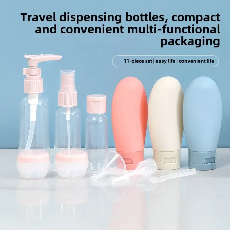 Portable Refillable Cosmetic Travel Bottling Set - Spray, Lotion, Shampoo, and Shower Liquid Containers