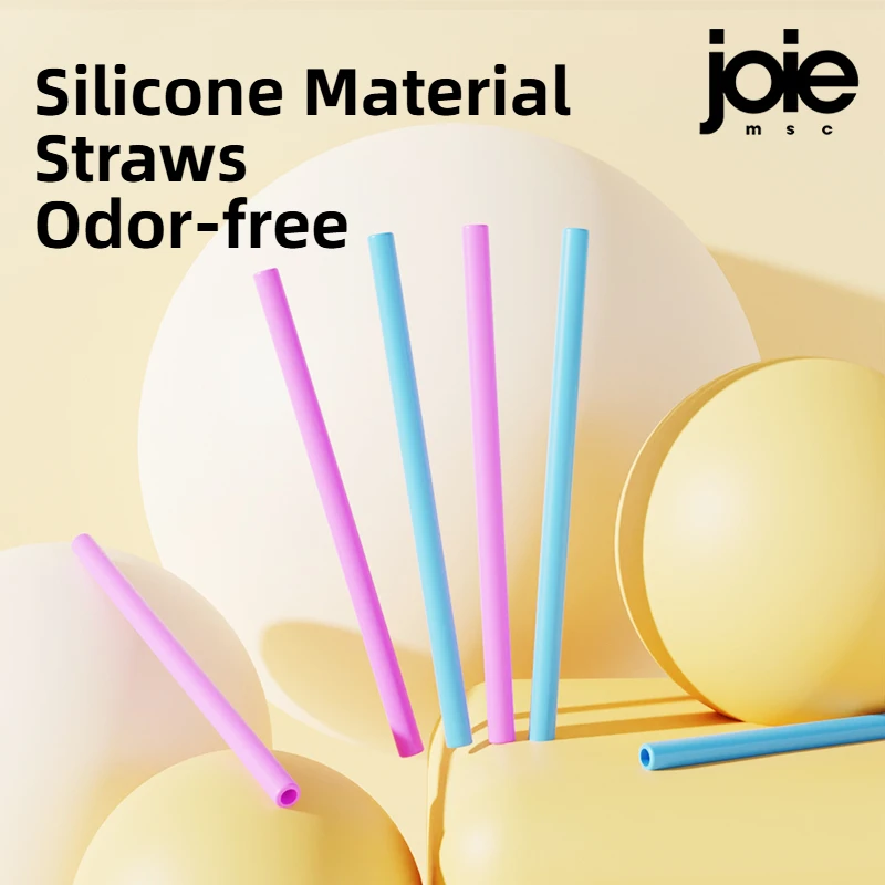 Joie Set 6 Cannucce In Silicone Arcobaleno Riutilizzabili Con Spazzola Puliscicanna - 5