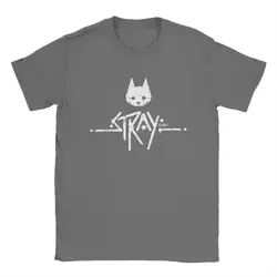 Vintage Stray Game Logo Men's T - Shirt - Pure Cotton, Round Collar, Short Sleeve, Gift Idea - S (Dark Grey)