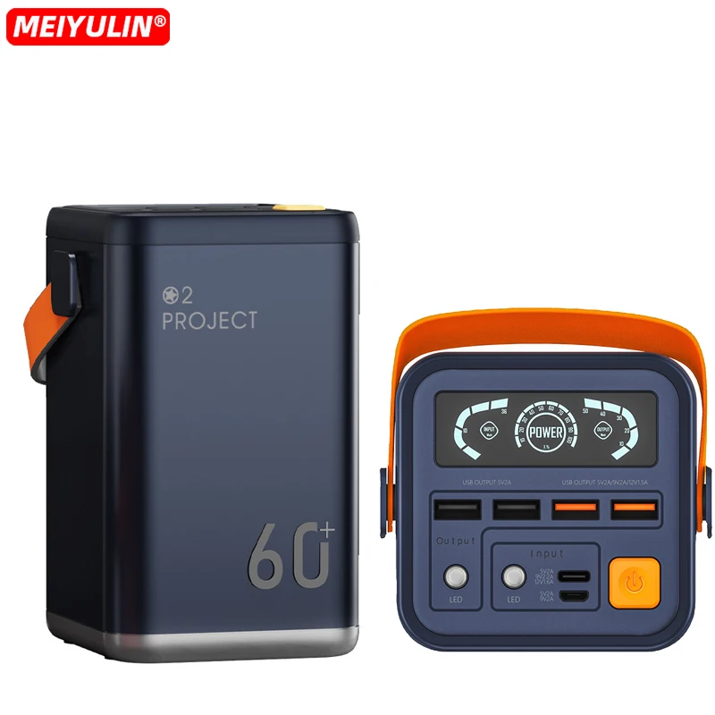 

Портативное зарядное устройство на 60000 мА · ч, блок питания PD65W, USB C, быстрая зарядка, запасной аккумулятор, светодиодное освещение для IPhone, iPad, Xiaomi, планшетов