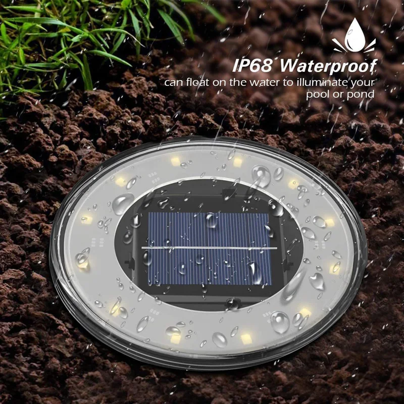 12 LED Underground Lamp Solar Garden Light Waterproof Outdoor for Villa Park Garden Lawn Driveway Walkway Decoration Landscape led solar lawn lamp spotlight waterproof light control inserting floor garden light outdoor adjustable garden landscape lamp