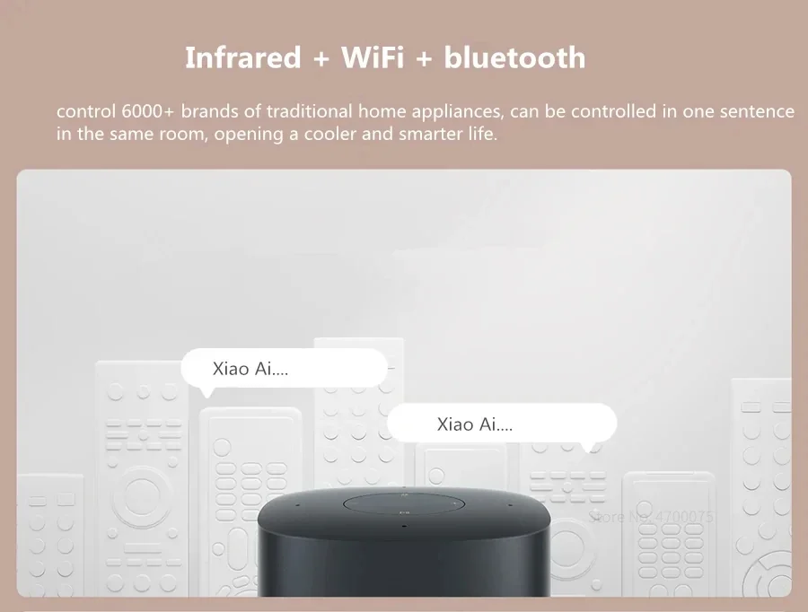Xiaomi XiaoAi Speaker Enhanced Edition with LED Digital Clock IR Remote description image 3