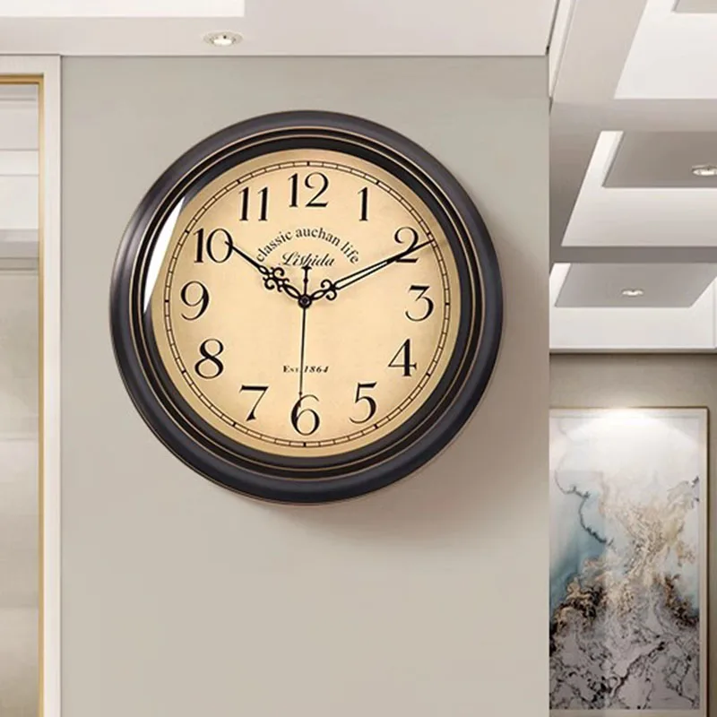 

Silent Wall Clock Retro Living Room Decor Wall Art Decoration Bedroom Silent American Country Retro Relogio De Parede Room Decor