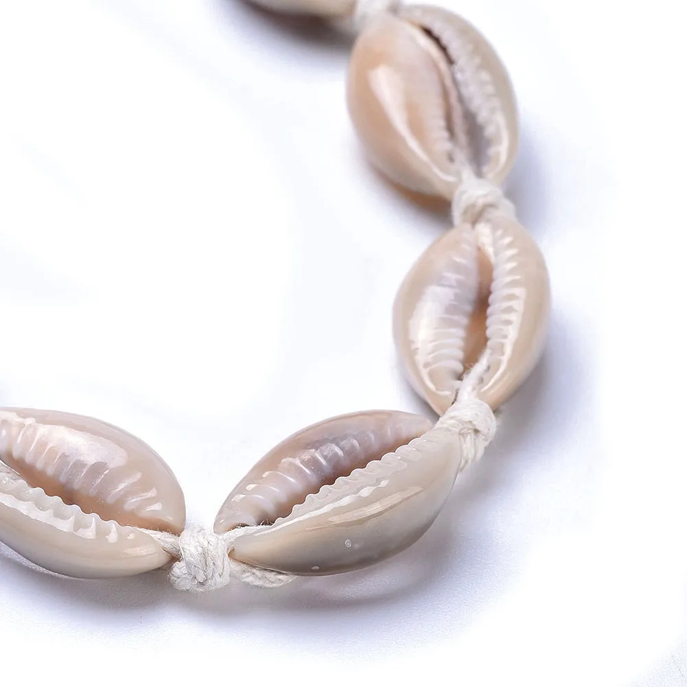 15pcs Adjustable Natural Cowrie Shell Anklet Bracelet for Women Fashion Foot Jewelry Summer Beach Barefoot Bracelet Ankle Gifts