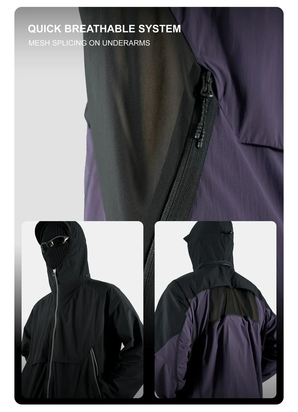 Reindee Lusion 25s UPF50+ Lightweight sunscreen jacket 3d loose design mesh splicing vent foldable techwear gorpcore