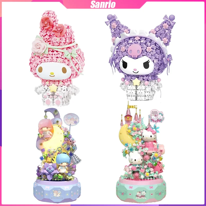 Sanrio Building Blocks Kitty Little Twin Stars Music Box