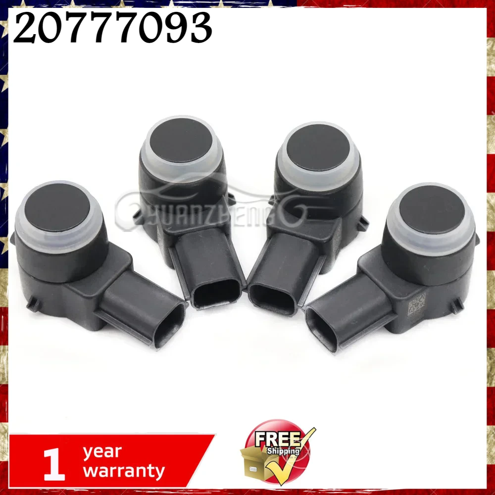 20777093 PDC 주차 범퍼 반전 레이더 센서 4PCS 캐딜락 CTS Verano ELR SRX Equinox Volt 20914917 블랙