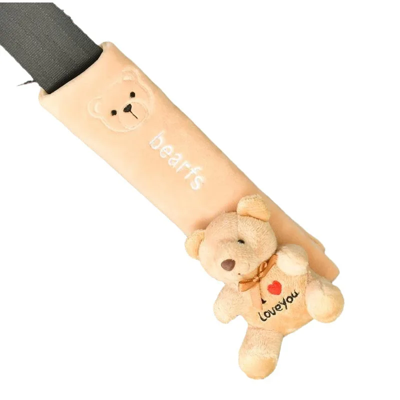 Baby Car Seat Strap Cover Plush Animal Seatbelt Cover Shoulder Pads for Baby Car Seat Belt Pads for Car Seats/Pushchair/Stroller