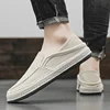 Summer Casual Loafers Men Breathable Slip On Urban Shoes Men Classic Linen Canvas Sneakers Male Light Flats Lazy Shoes Cheap 3