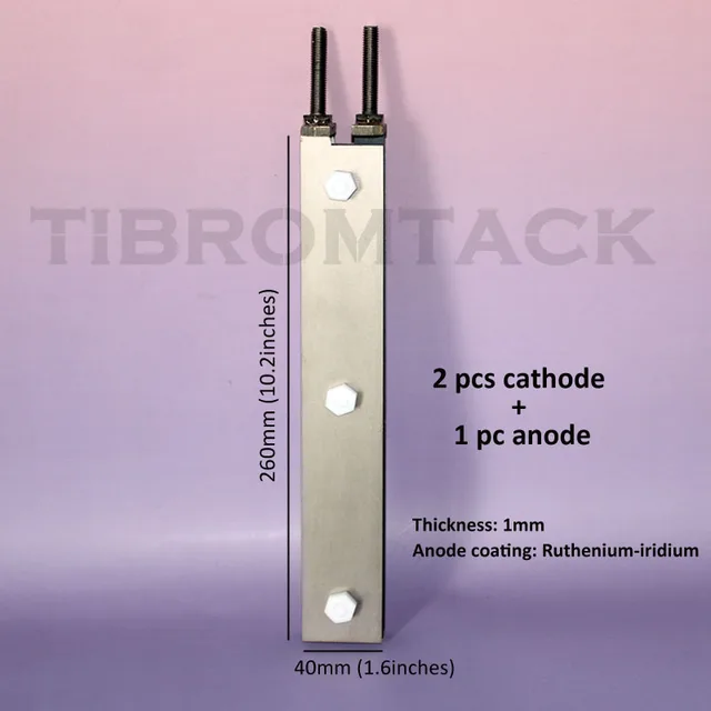 Lot De 2 Filets électrodes En Titane MMO - Anode/cathode Pour électrolyse, Traitement Eau Piscine