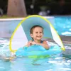 Baby Swimming Float With Canopy Inflatable Infant Floating Ring Kids Swim Pool Accessories Circle Bathing Summer Toys 1