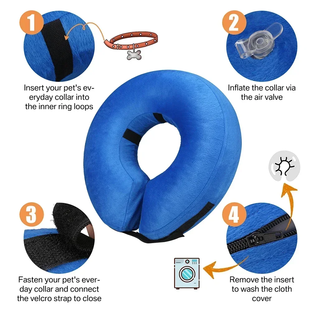 Adjustable Dog Elizabethan Collar – Waterproof Protective Donut Preventing Bites & Scratches 4