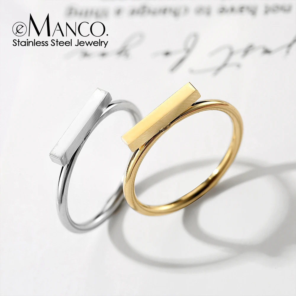 e-Manco Classic Style Rings for Stacking Stainless Steel Rings For Woman  For Gift Jewelry Size 5 6 7 Jewelry Accessories - AliExpress