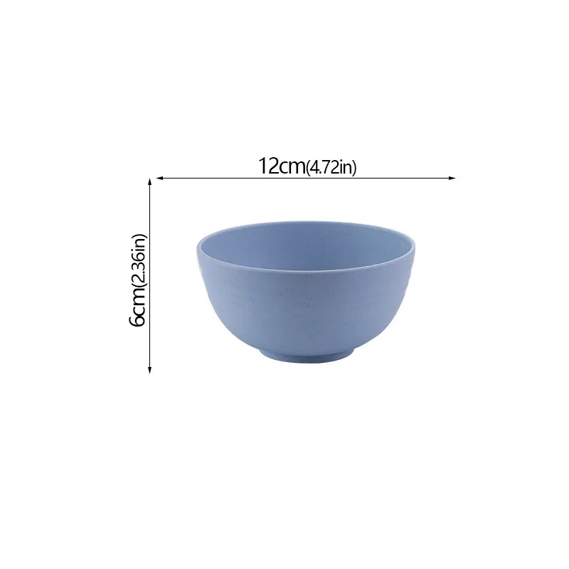 Eco-Friendly Unbreakable Wheat Straw Bowl Set - Cartoon Design Snack & Breakfast Dishes