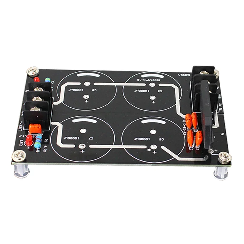 LUSYA 25A LM3886 TDA7293 증폭기용 대형 커패시터가 없는 이중 전원 정류기 필터 전원 보드