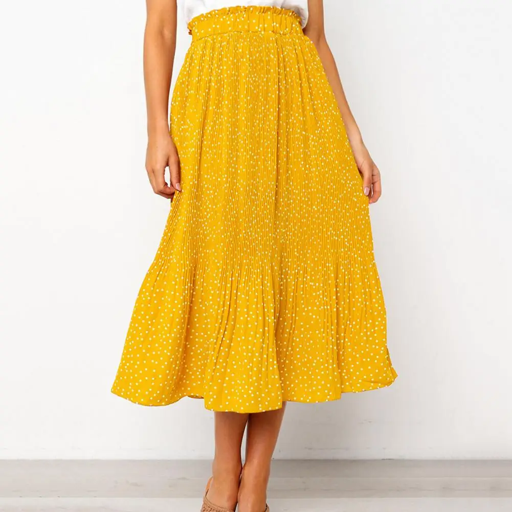 

Трапециевидная юбка, яркие юбки с оборками на подоле, Женская юбка с высокой талией, Женская мода 2023