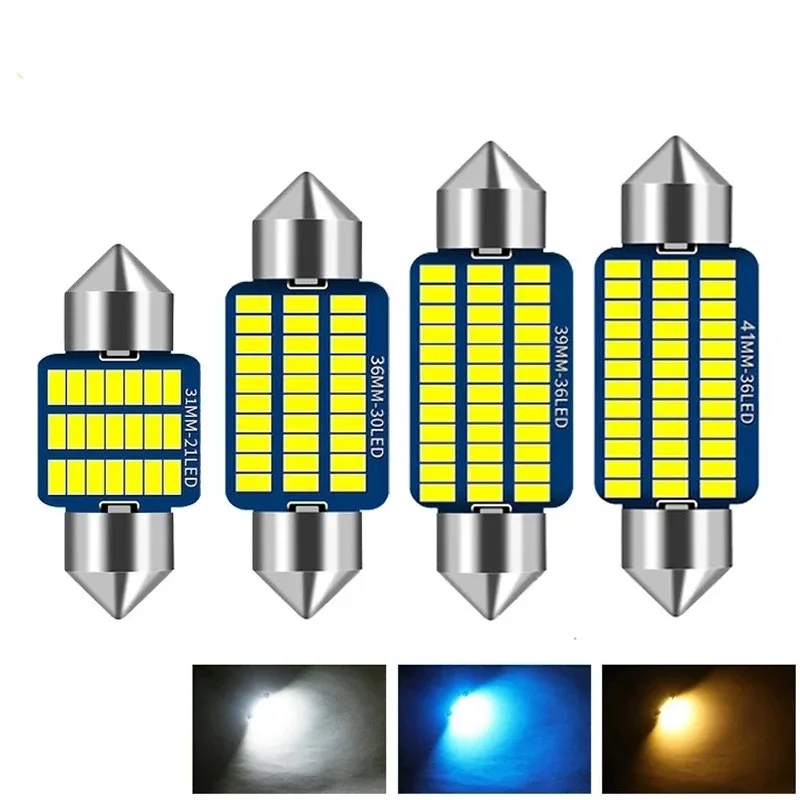 

Led automobile reading lamp 31/36mm/39mm/41mm 301421smd automobile roof lamp taillight compartment 12V white light