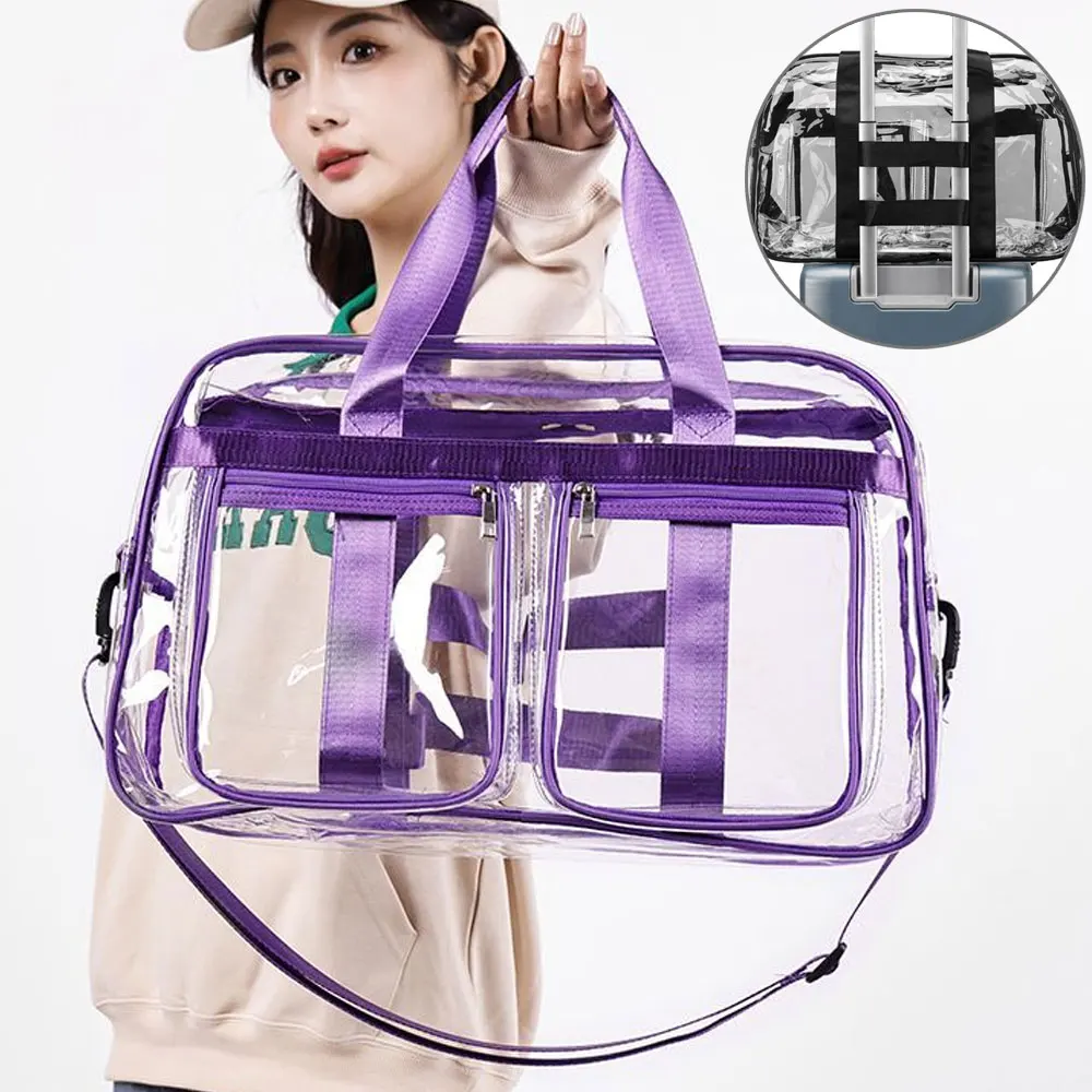 Waterproof PVC Transparent Sports Duffle Bag for Gym Yoga