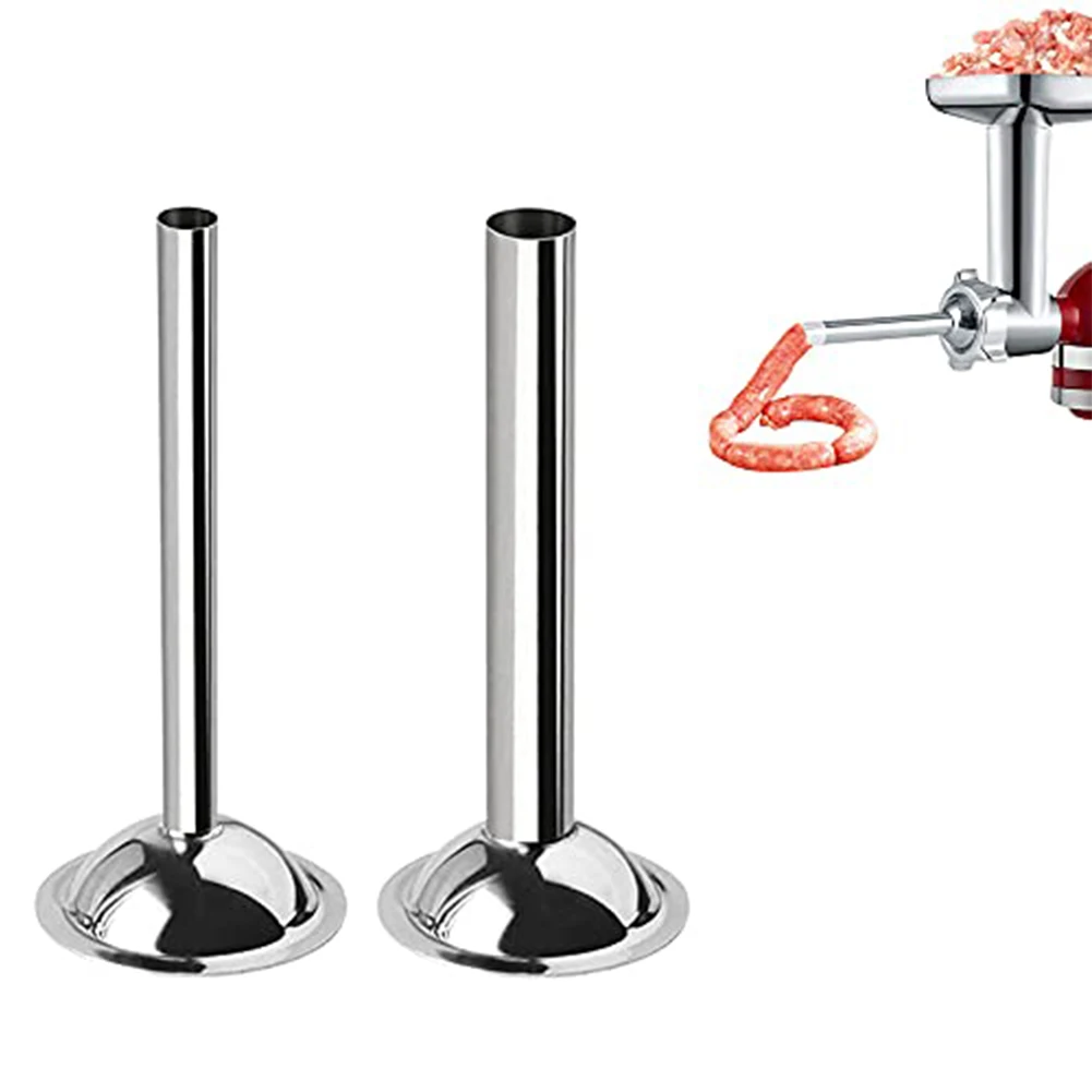 Stainless Steel Tube Kit Includes Two For Sizes for Creating Varieties of Homemade Sausages Easily and Quickly