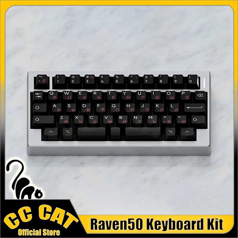 Raven50 기계식 키보드 키트, 블루투스 무선 키보드, 3 가지 모드 단일 개스킷, 사용자 정의 키 슬롯 키보드 키트, PC 액세서리