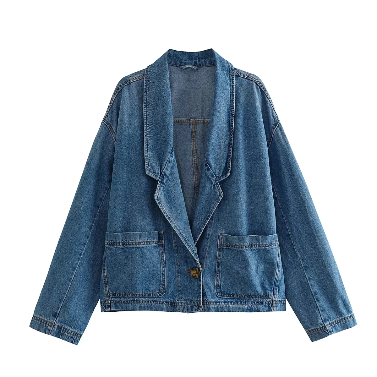 

Loose Women's Denim Jacket Jeans Pants Set Two Piece 2023 Vintage Korean Fashion Japanese Casual Baggy Wide Leg Oversize Pants