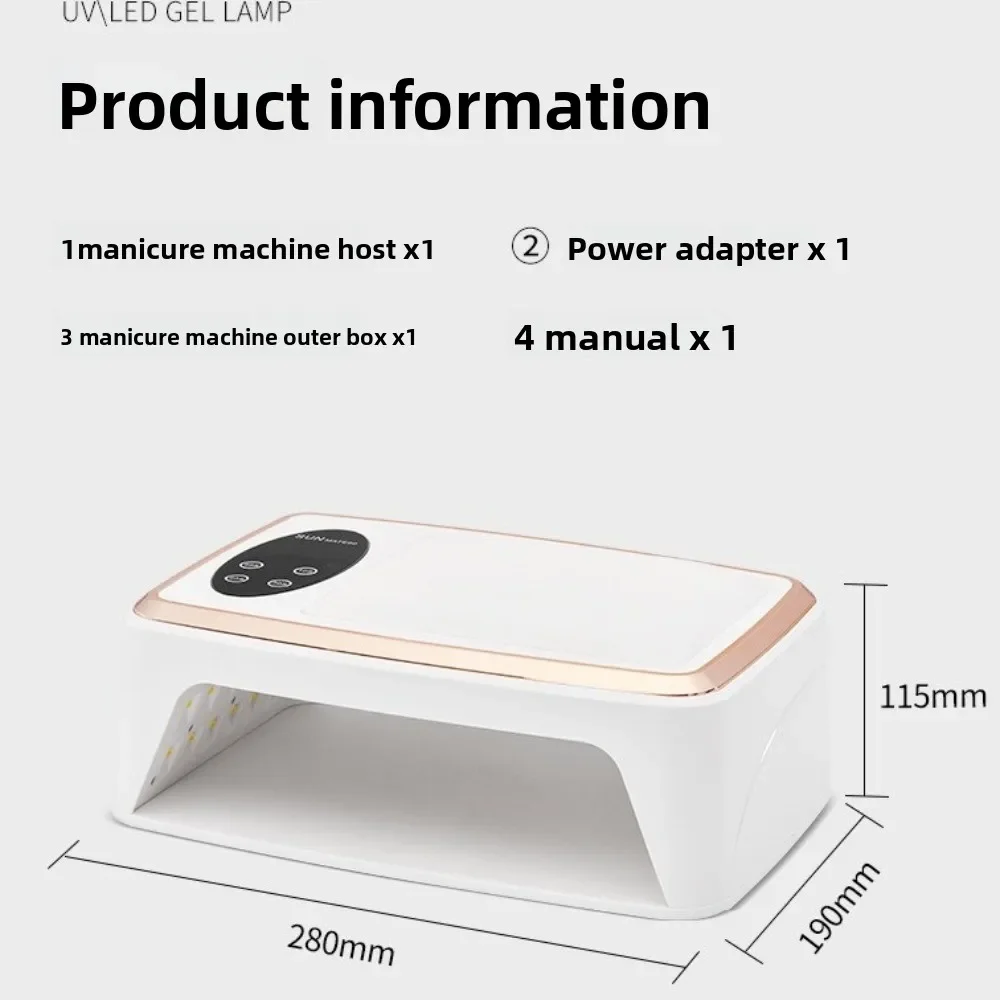 Gifts 90LEDs LED Nail Lamp Portable Nail Art Machine UV Curing Lamps Multifunctional Hand Pillow Light for Manicure Salon