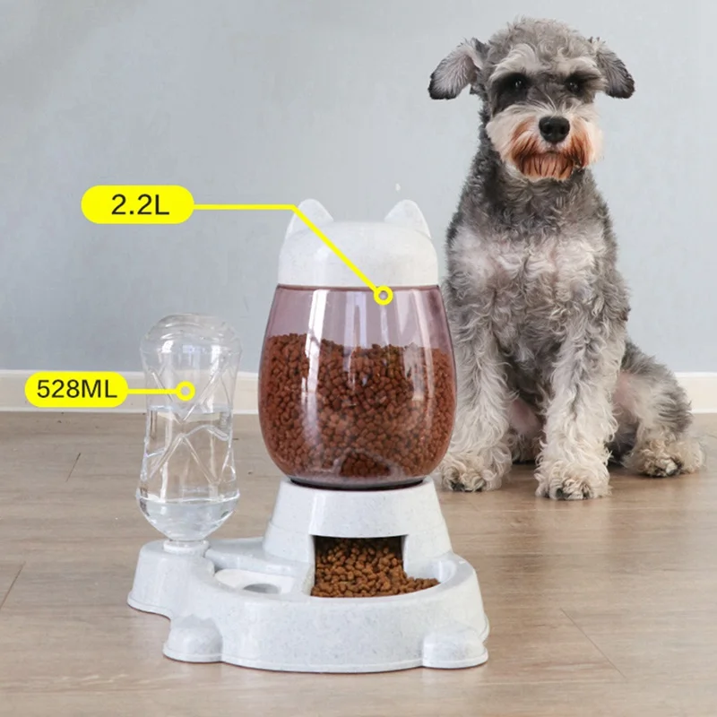 

2 In 1 Pet Automatic Feeder Dog Cat Drinking Bowl For Dogs Water Drinking Feeder Large Capacity Cat Feeding Bowl