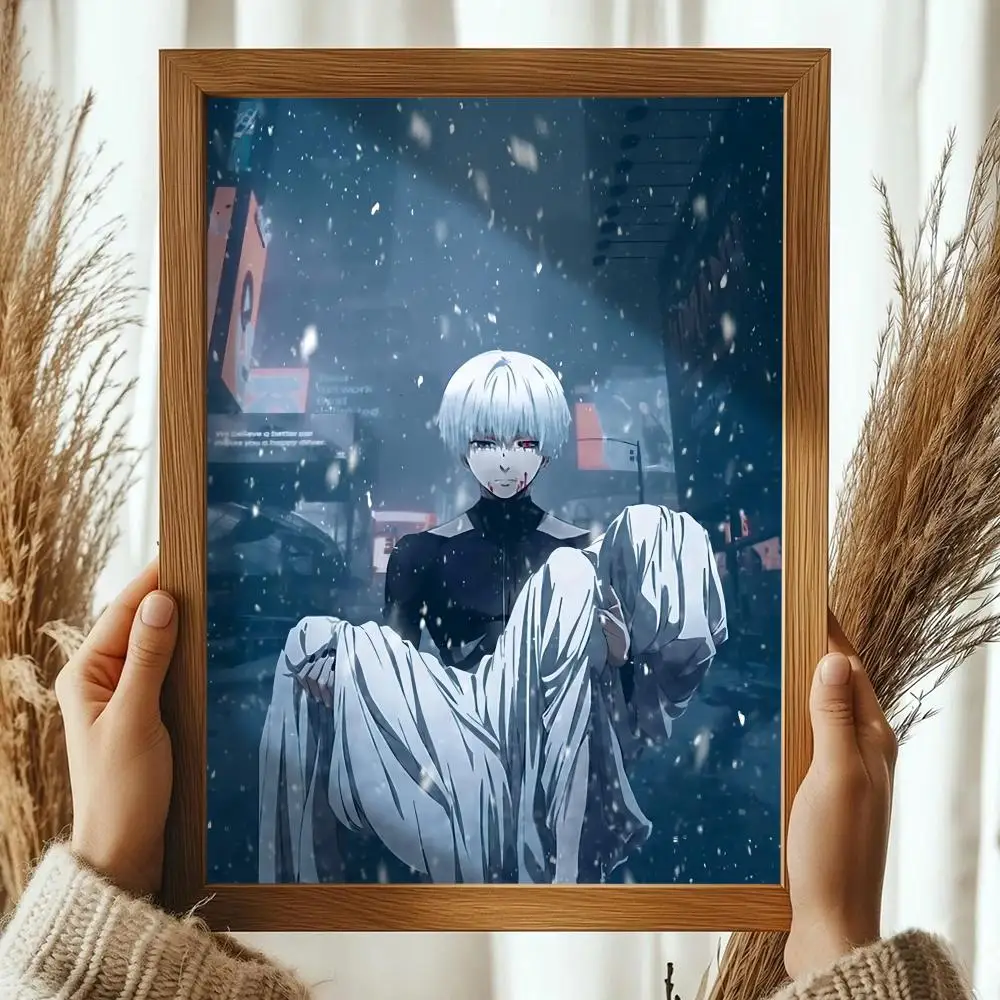 Anime-Inspired Tokyo Ghoul Art Linen Canvas Poster