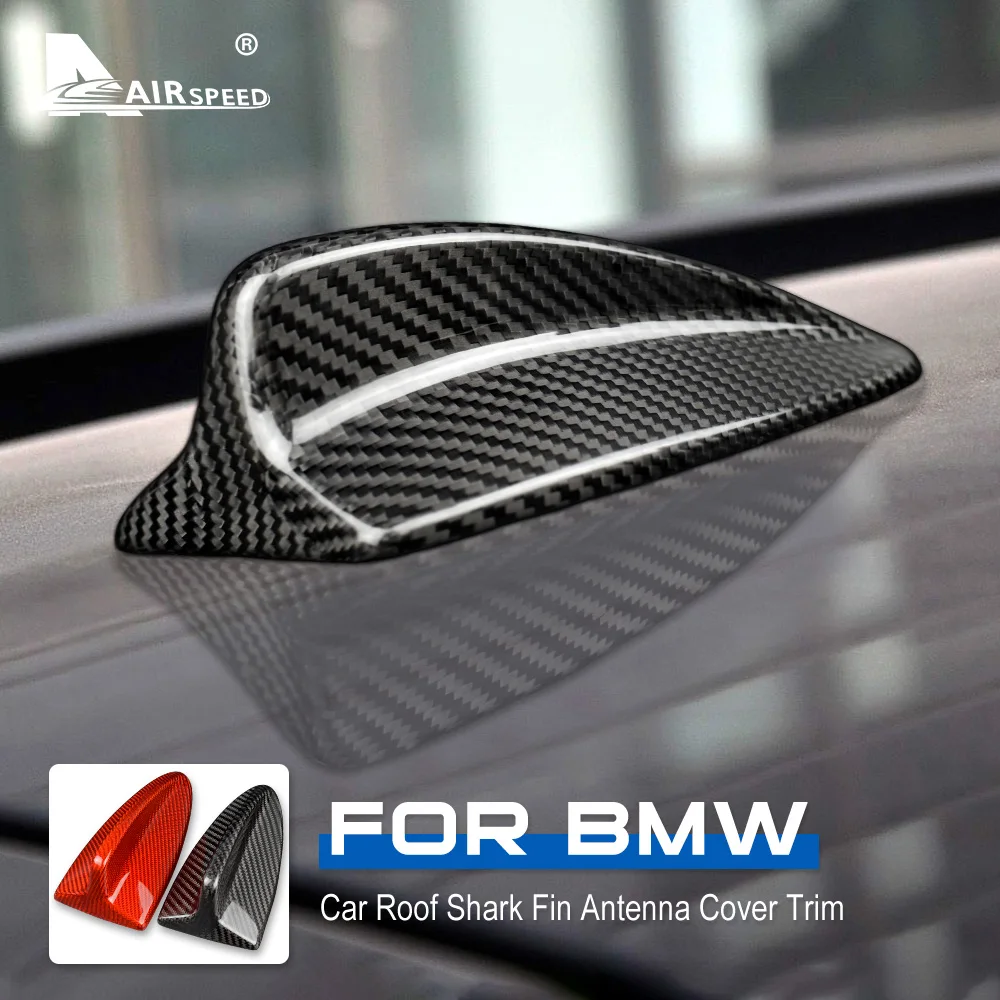 Real Carbon Fiber Car Shark Fin Antenna Cover Trim for BMW E91 335i 320d 330i 320i 325i 325d 33d X1 E84 Accessories 1