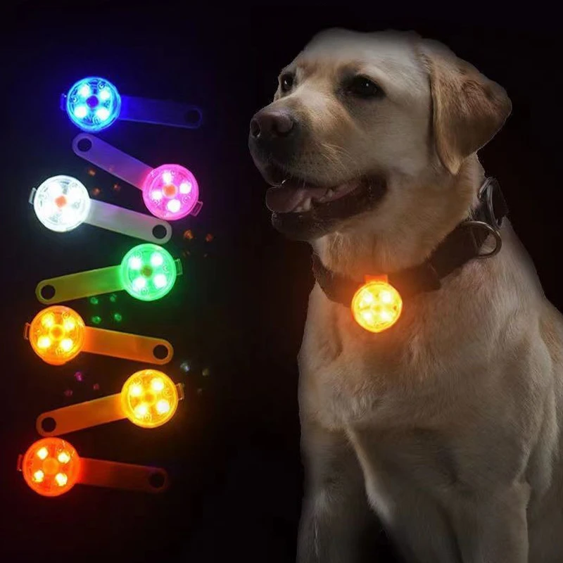 

LED Flashing Light Pet Pendant USB Recargable Dog Puppy Cat Anti-lost Necklace For Safety Night Walking