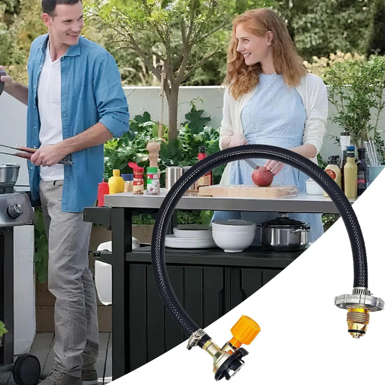Universal Propane Adapter Hose Connect 1 Lb Small Appliances To Large Tanks Compatible With Portable Heaters