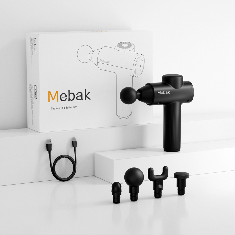 Mebakâ¦ New Massage Gun Fascia Deep Muscle Relax Bodyï¼1-5 Adjustmentï¼2000-2800RPM/minuteï¼1 year maintenanceï¼750gï¼USB-C