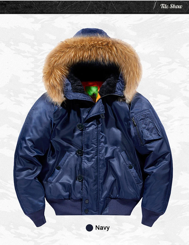 Alpha NAVY n2b n-2b ファー付きフード ミリタリー