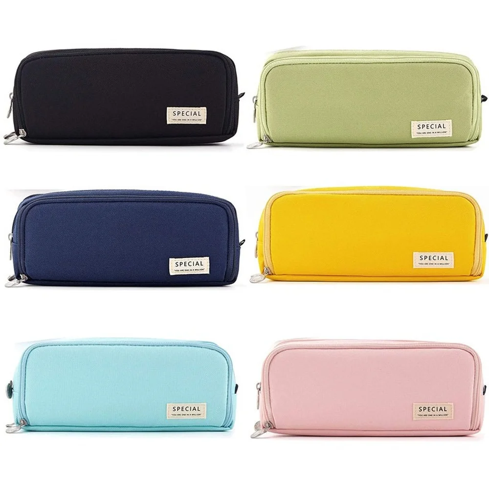 Big Pencil Case,capacity Handheld 3 Compartments Pencil Pouch