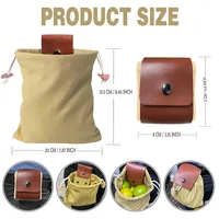 Sac de Camping en cuir pour l'extérieur, sac de brousse, récolte de légumes, jardin, cueillette de fruits, outils de taille, pochette de rangement suspendue 6