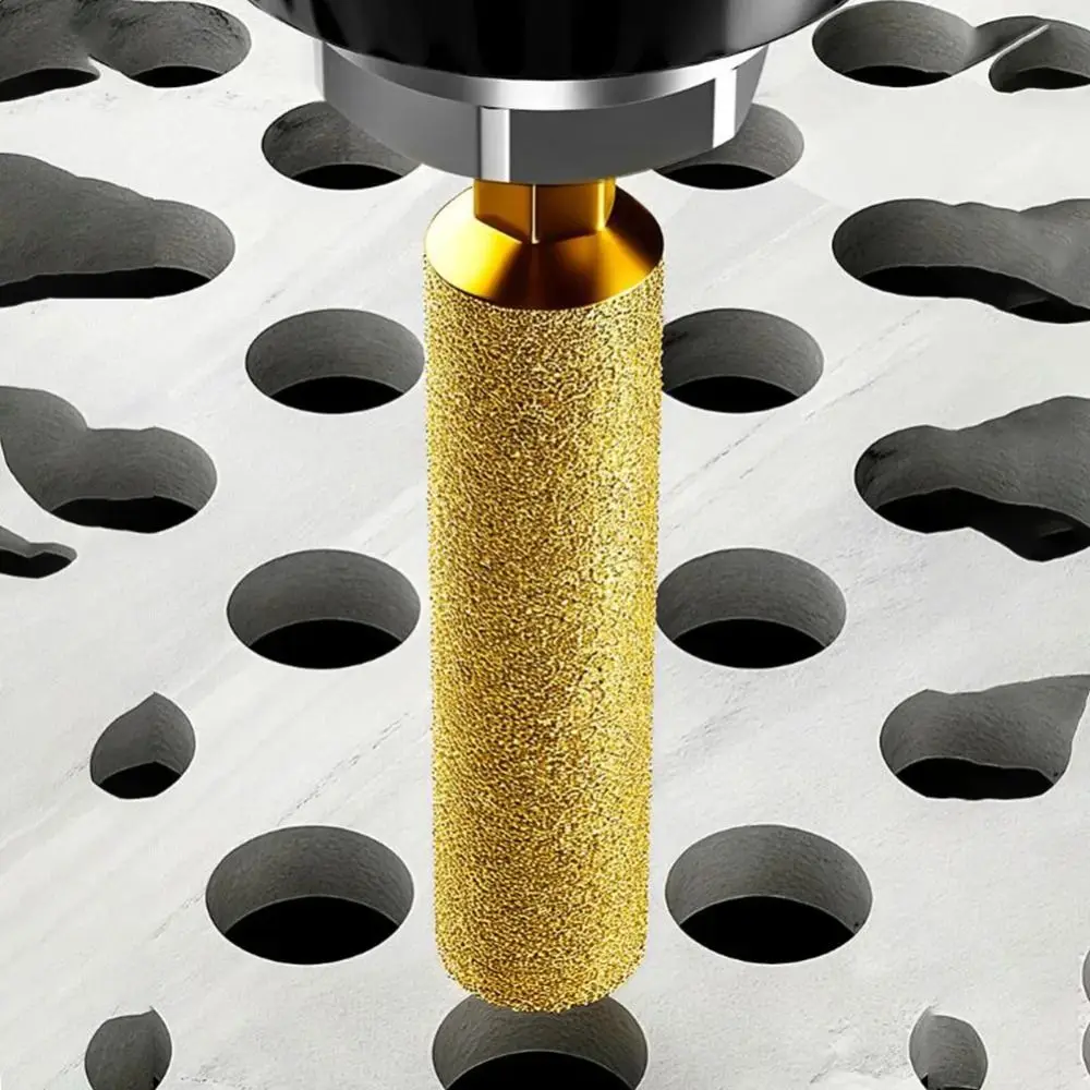 6/8/10/12mm Size Hexagonal Shank Core Drill Bit Hexagonal Shank Design Effective Drilling Dry Drilling Hole Bit Edge Trimming