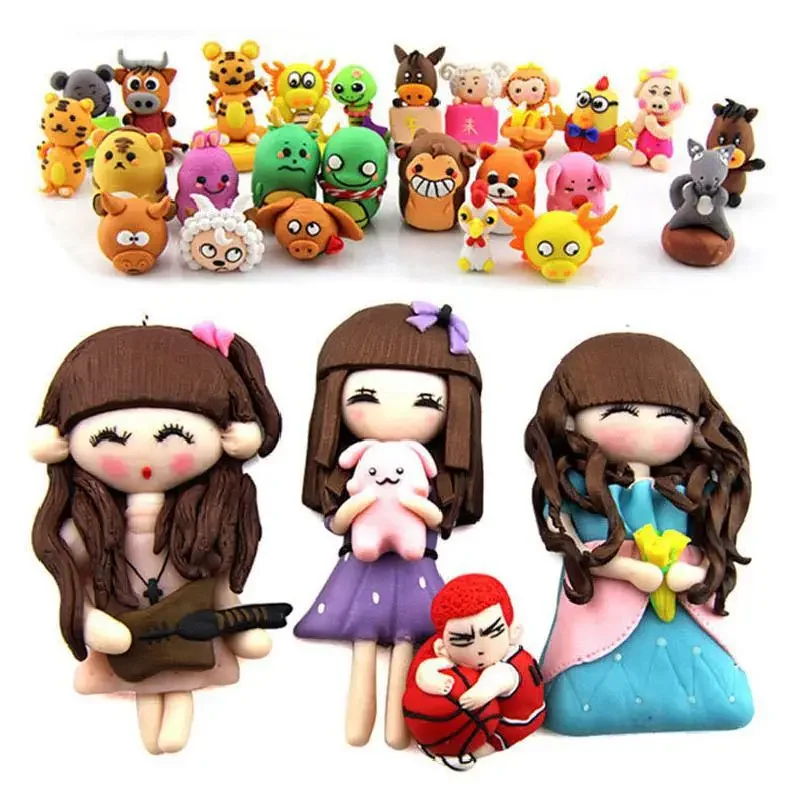 24/36/50 Colors Polymer Clay Fimo Diy Soft Clay Set Molding Craft Oven Bake Clay Blocks  Montessori Early Education Toy For Kids 4