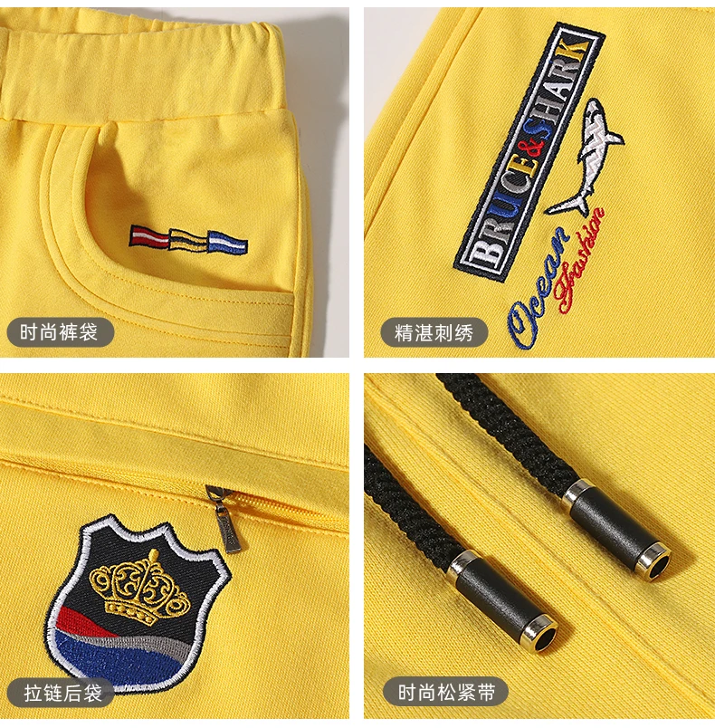 New Summer Pants Men's Sports Shorts Bruce&Shark Casual Men Clothing Straight Leg Loose Style stretching Golf Pants Shorts Sport