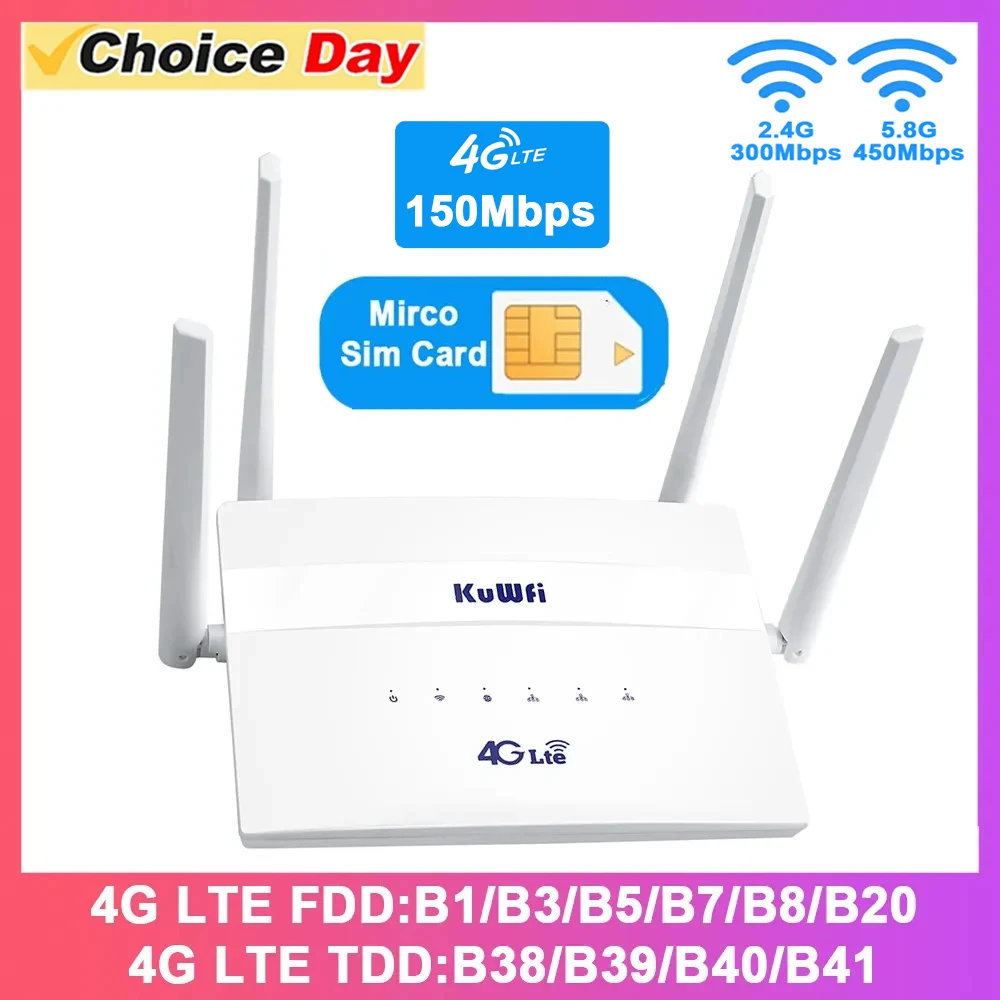 Router 4G Wireless WiFi LTE con slot SIM per navigazione fino a 300
